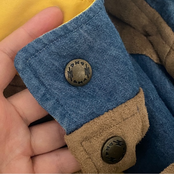 2000s Japan lightweight reversible vest (sunny yellow/denim) - Picture 11 of 11